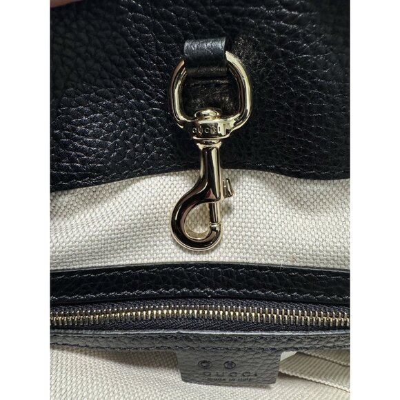 Gucci Soho Handbag Black Leather Tassel Double Chain Medium Shoulder Bag Purse - Picture 11 of 11